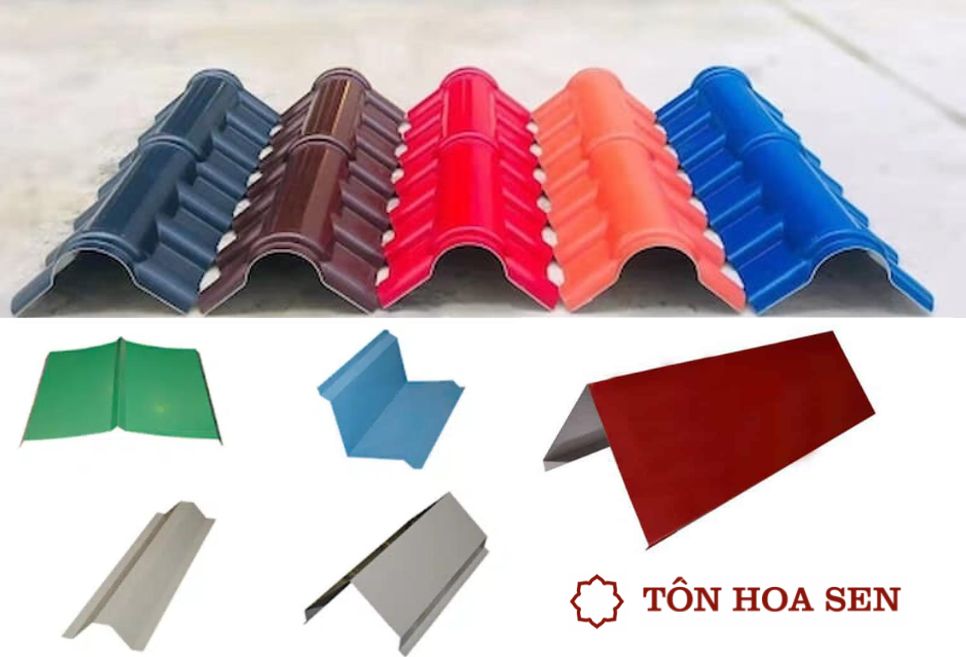 Giới thiệu về tôn úp nóc (tôn diềm ốp nóc) Hoa Sen | Các loại tôn úp nóc Hoa Sen phổ biến